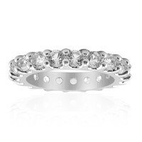 Anello in argento con Topazio Bianco