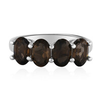 Anello in argento con Quarzo Fumè