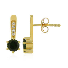 Orecchini in argento con Tormalina Verde