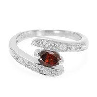 Anello in argento con Granato Essonite