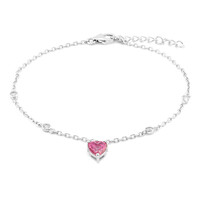 Bracciale in argento con Topazio Rosa