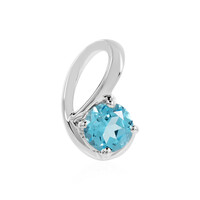Ciondolo in argento con Topazio Blu Svizzero