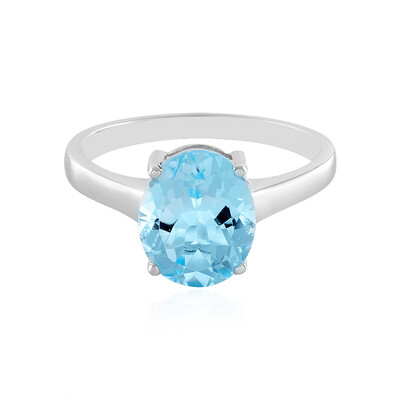 Anello in argento con Topazio Blu Cielo