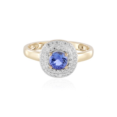 Anello in oro con Tanzanite AAA (Adela Gold)