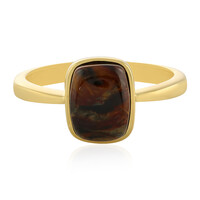 Anello in argento con Pietersite Dorata