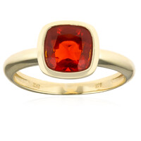 Anello in oro con Opale di Fuoco Messicano (CUSTODANA)