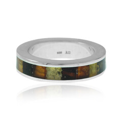 Anello in argento con Ambra Baltica