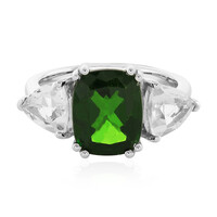 Anello in argento con Diopside Russo