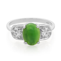 Anello in argento con Crisoprasio Imperiale