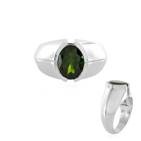 Anello in argento con Diopside Russo