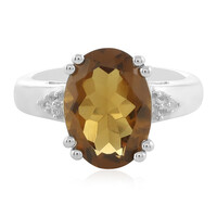 Anello in argento con Quarzo Champagne