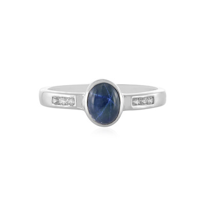 Anello in argento con Zaffiro Stellato Blu