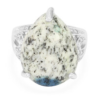 Anello in argento con Azzurrite del K2