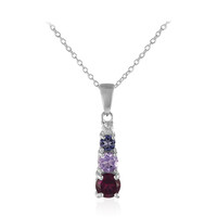 Collana in argento con Rodolite