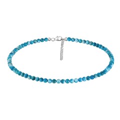 Collana in argento con Apatite Blu Neon