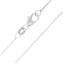 Catenina veneziana in oro bianco - 50 cm - ca. 1,9 g