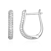 Orecchini in argento con Topazio Bianco