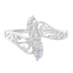 Anello in argento con Pietra di Luna Arcobaleno