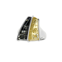 Anello in argento con Ambra Baltica