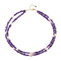 Collana in argento con Ametista Zambiana (Riya)
