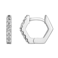 Orecchini in argento con Topazio Bianco