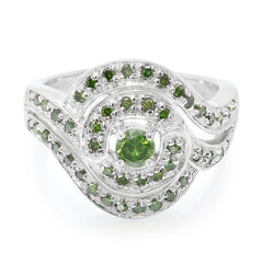 Anello in argento con Diamante Fancy