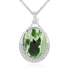 Collana in argento con Calcedonio Cromo