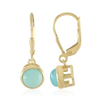 Orecchini in argento con Calcedonio Blu