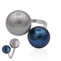Anello in argento con Perla di Acqua Dolce (TPC)