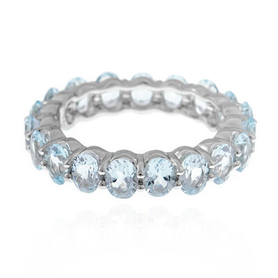 Anello in argento con Topazio Blu Cielo