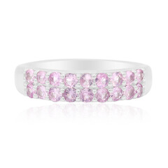 Anello in argento con Zaffiro Rosa