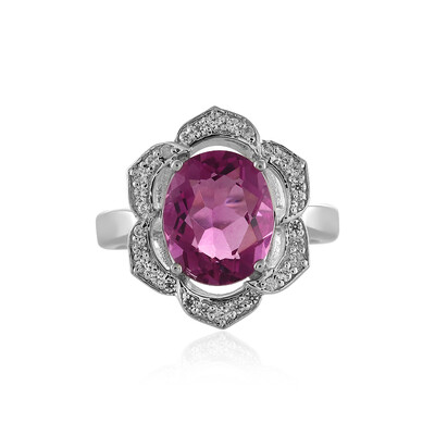 Anello in argento con Fluorite Rosa del Messico