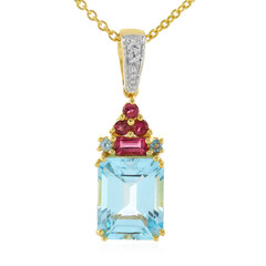 Collana in argento con Topazio Blu Cielo