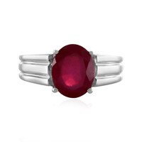Anello in argento con Rubino del Madagascar