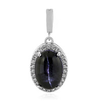 Ciondolo in argento con Diopside Stellato d'India
