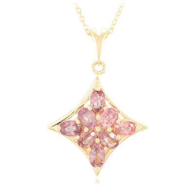 Collana in oro con Zaffiro Padparadscha (non riscaldato) (AMAYANI)