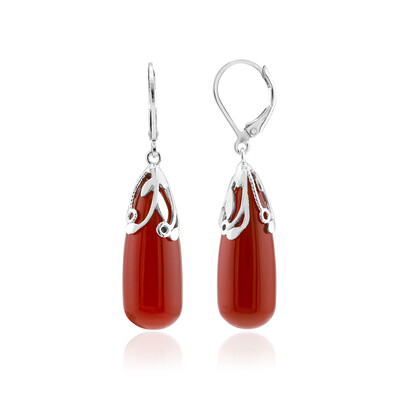 Orecchini in argento con Agata Rossa