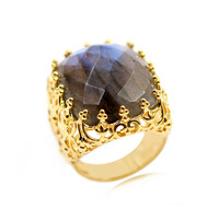 Anello in argento con Labradorite (Dallas Prince Designs)