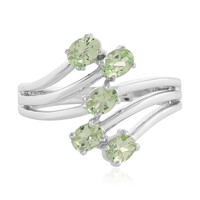Anello in argento con Granato Menta Merelani