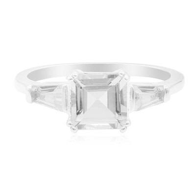 Anello in argento con Topazio Bianco