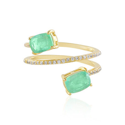 Anello in argento con Smeraldo Russo