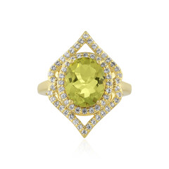 Anello in argento con Quarzo Limone
