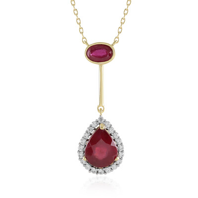 Collana in argento con Rubino del Madagascar