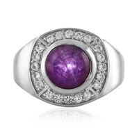 Anello in argento con Rubino Stellato Channapatna