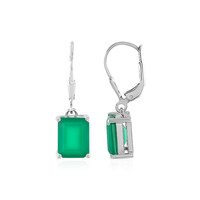 Orecchini in argento con Onice Verde