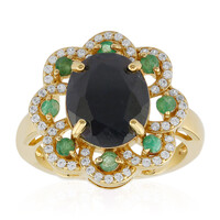 Anello in argento con Zaffiro Nero