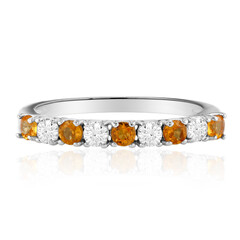 Anello in argento con Spessartina