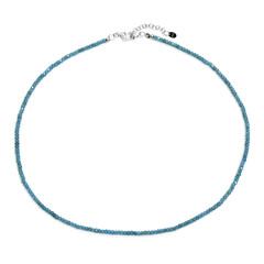 Collana in argento con Apatite Blu Neon