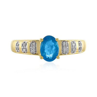 Anello in argento con Apatite Blu Neon