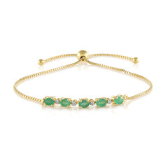 Bracciale in argento con Smeraldo Zambia
